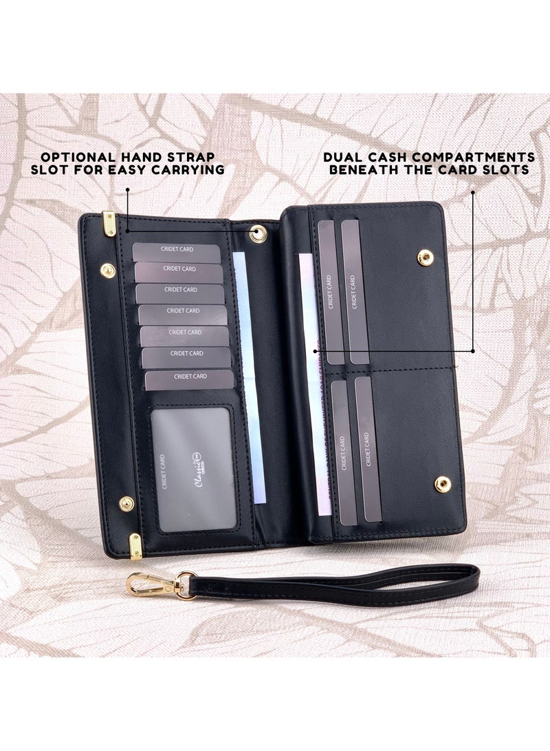 Classic Milano Premium Faux Leather Long Wallet for Women with Zipper Closure | Ladies Wallet Card Holder Purse | Slim Women's Wallet for Daily Use, Travel, and Gifting - Image 4