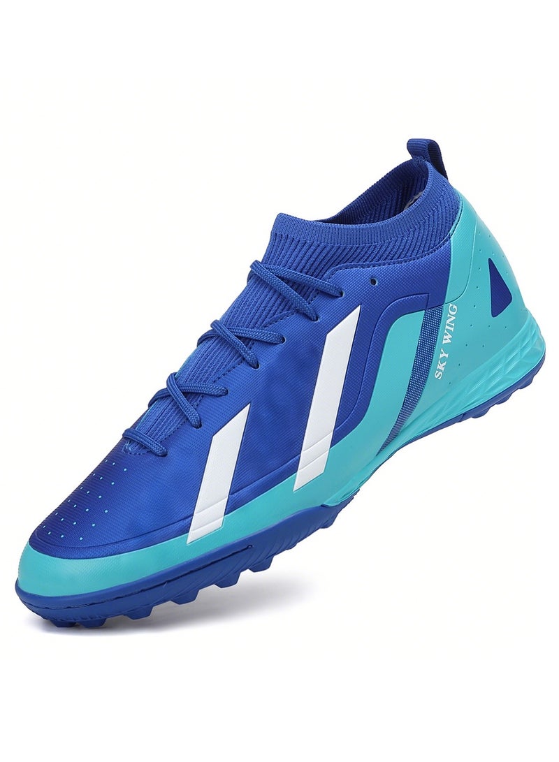 SKY WING Unisex Soccer Cleats Lightweight Lacing System IC/IN Sole Multi-Color face Men And Women Football Shoes with Ankle Support for Beginners to Advanced Players - Image 1