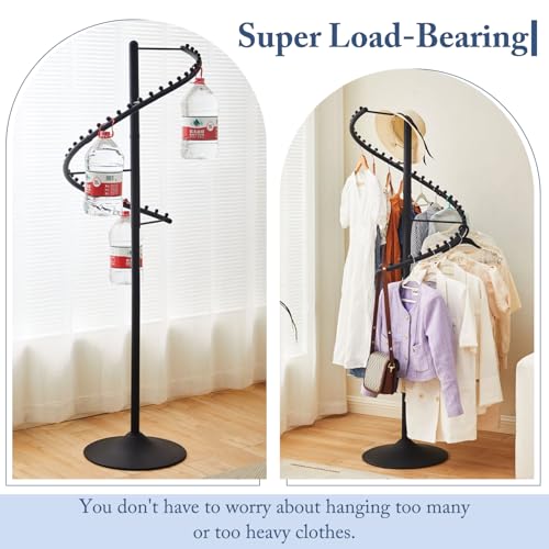 jvsufuik 71 Inch Spiral Clothing Rack, Retail Metal Garment Rack, Modern Freestanding Coat Rack, Clothes Display Rack for Bedrooms, Living Rooms, Stores - Image 4
