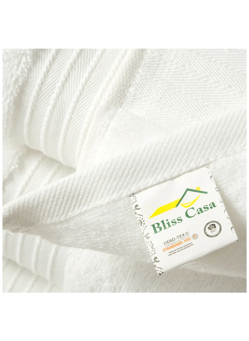 Bliss Casa Bliss Casa 4-Piece Bath Towels, 100% Combed Cotton 550 GSM Superior Quality, Quick Dry Highly Absorbent Thick Soft Hotel Towles for Bath And Spa Bathroom Towel Set 70x140cm