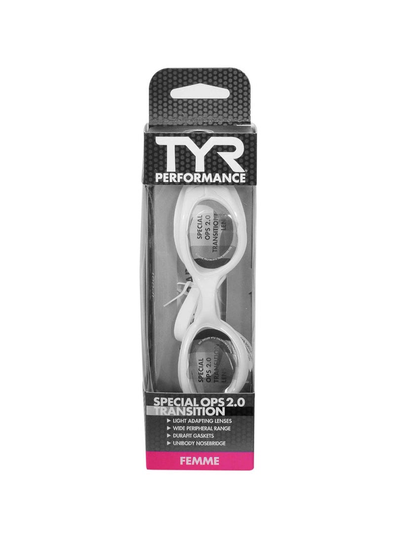 TYR Special Ops 2.0 Transition Small Swim Goggles For Women (White,S) - Image 4
