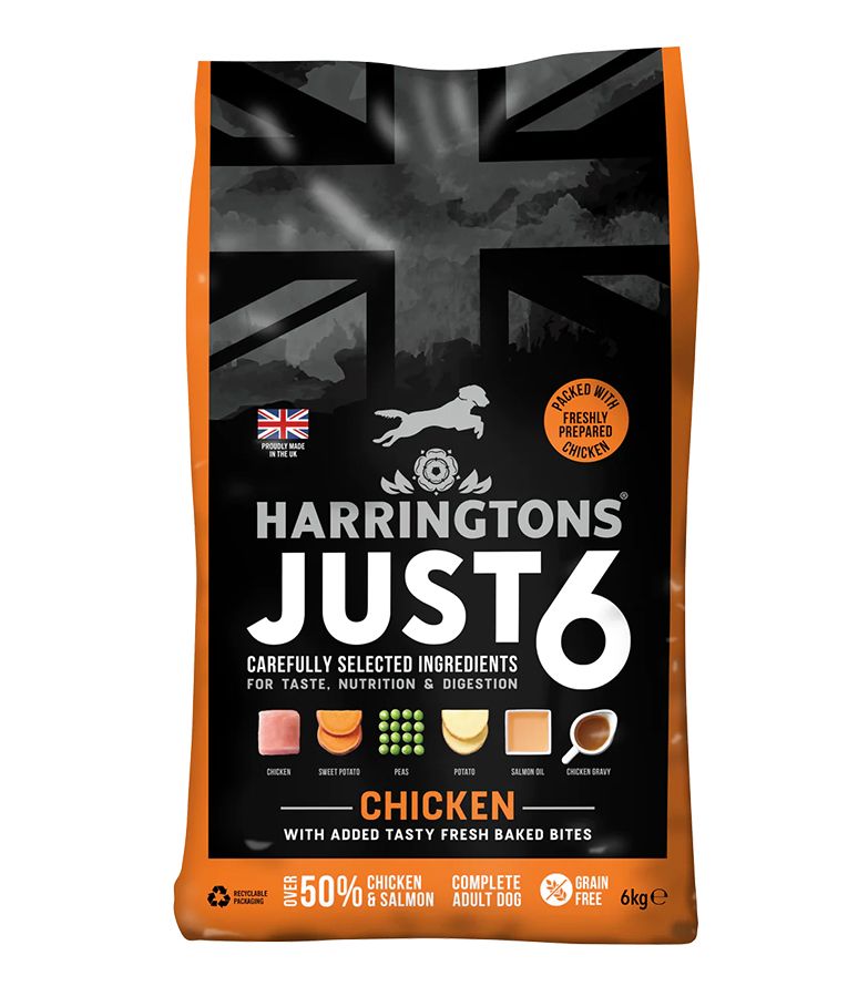 Harringtons Just 6 Chicken Grain Free Adult Dry Dog Food 
6kg - Image 1