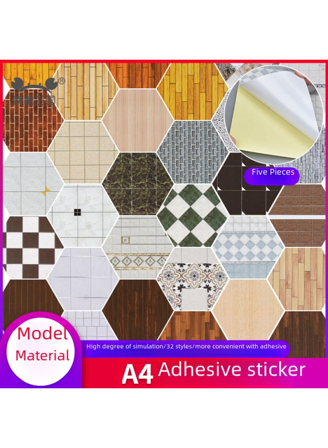 Building Sand Table Model Material Sticker With Adhesive Wallpaper Wallpaper Floor Paper 1:25-Color:Self-adhesive Black Road Sticker 1  - Image 2