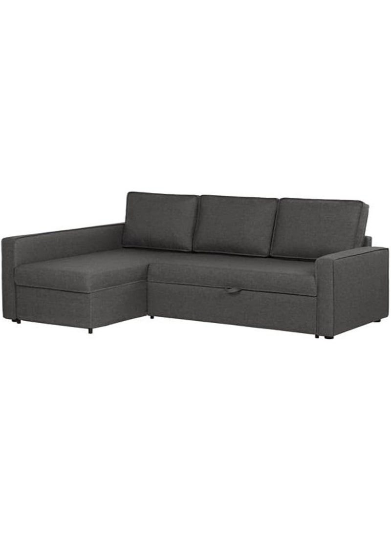 MAF furniture MAF Diwan Sofa Cum Bed With Cushions L-Shaped Storage Space | Convertible Living Room Furniture (Grey) 90D x 110W x 40HCM  - Image 3
