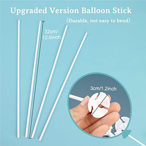PP OPOUNT 120 Pieces Balloon Sticks 126 inches Balloon Sticks with Base Plastic BalloonSticks with Cups for Birthday Party Anniversary Wedding Decoration Upgraded Version - Image 5