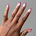 Glamnetic Press On Nails - Raspberry Sorbet | Semi-Transparent Dark Pink Magenta French Tip Short Almond Fake Nails in a Glossy Finish, Salon Quality | 15 Sizes - 30 Nail Kit - Image 2