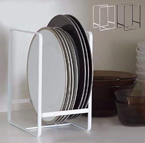 Craftland Wrought Iron Kitchen Dish Rack/Kitchen Utensils Rack/Modern Kitchen Storage Rack/Kitchen Organizer/Utensils Rack with Plate Stand, Set of 2-White - Image 5