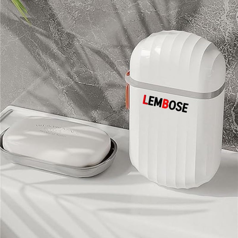 LEMBOSE Travel Soap Case and Toothbrush Container - Waterproof Shower Dish With Convenient Handle, Anti-Bacterial for Traveling, Camping, etc. - Image 3