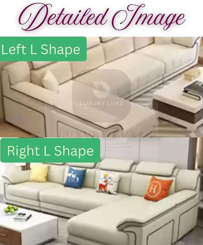 LUXURY LUXE أريكة سرير زاوية أميرة فاخرة 5 مقاعد على شكل L - Image 5