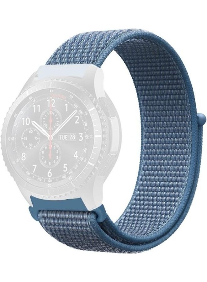 NIBEMINENT 46mm Simple Nylon Braided Strap For Samsung Galaxy Watch Cape Cod Blue - Image 2