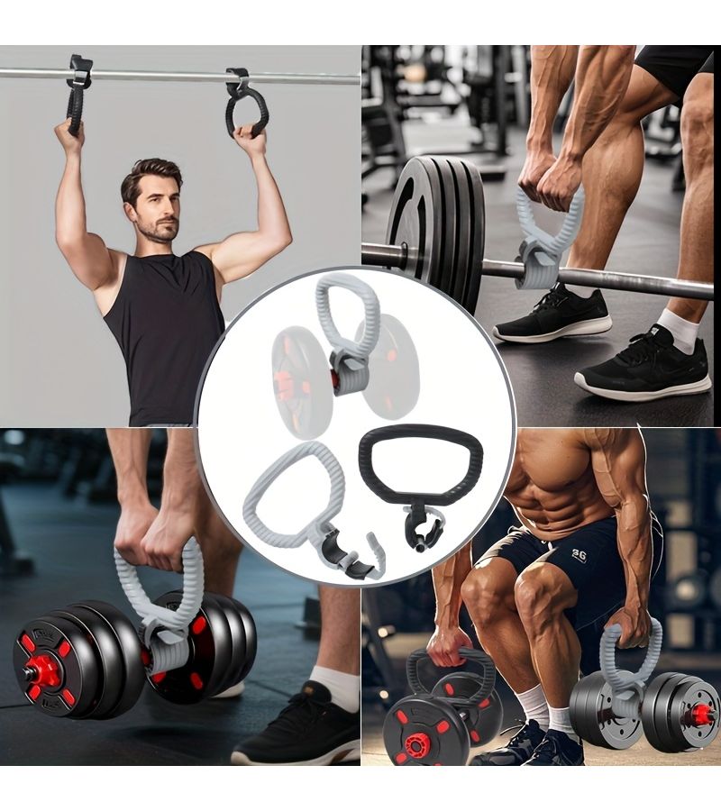Black Dumbbell Barbell And Kettlebell Grips For Rod Diameters 2 4Cm To 4 2Cm Quick Press Locking Strength Training Additions Weight Capacity 100Kg 1 Set - Image 1