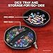 ENHANCE DND Dice Tray and Case Collectors Edition DND Dice Holder up to 150 DD Shakers with Hard Shell Exterior and Protective Soft Interior Rolling Tray Perfect for Game Night Dragon Purple - Image 4