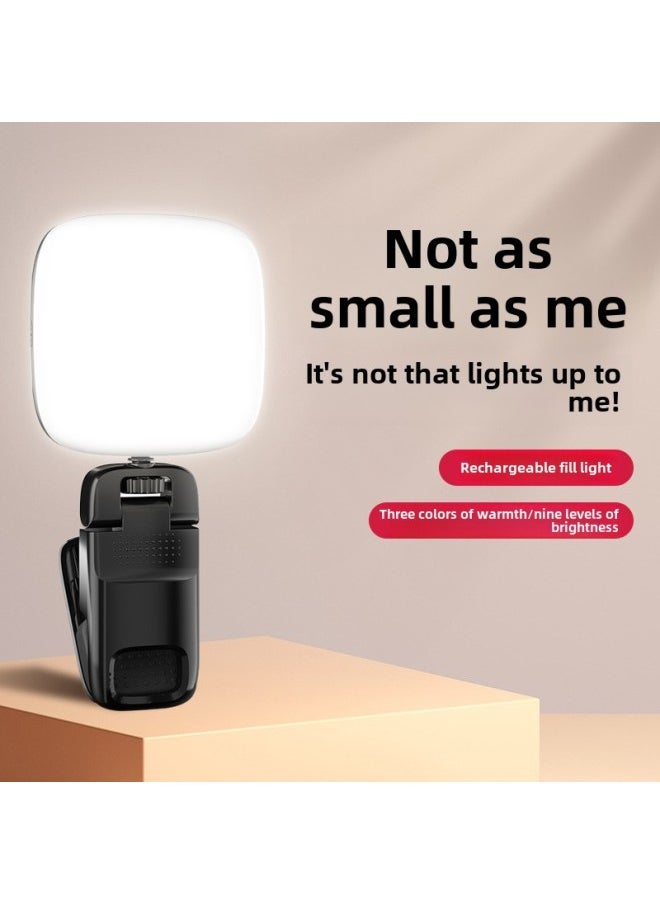 Mobile Phone Live Light Fill Light Beauty Light RGB Pocket Light Full Color Led Atmosphere Light USB Charging Light-Specifications:D3 Black-can Be Clamped/hanged/can Be Spliced