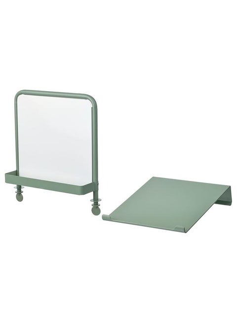 Writing Board+Whiteboard, Set Of 2, Light Grey-Green