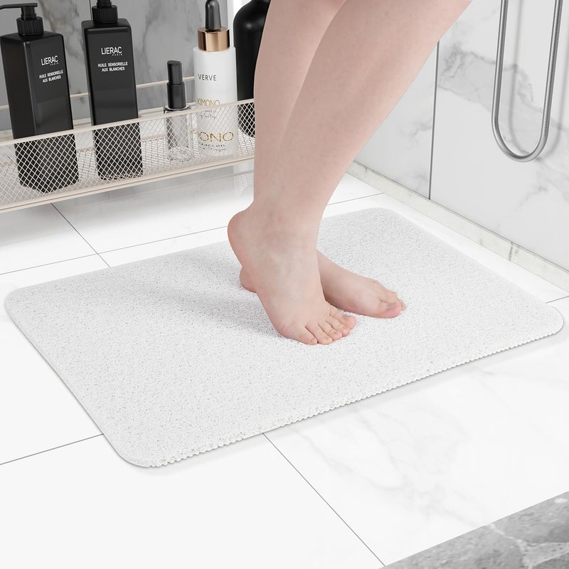 Hargiis Non-Slip Bathtub Mat, Anti Slip Shower Mat, Fast Drying Bathtub Mats, Foot Scrubber Mat, Anti Slip Mat for Tub, Floor, Bathroom, Kitchen, Home, Hotel (White 24"Ã—16") - Image 1