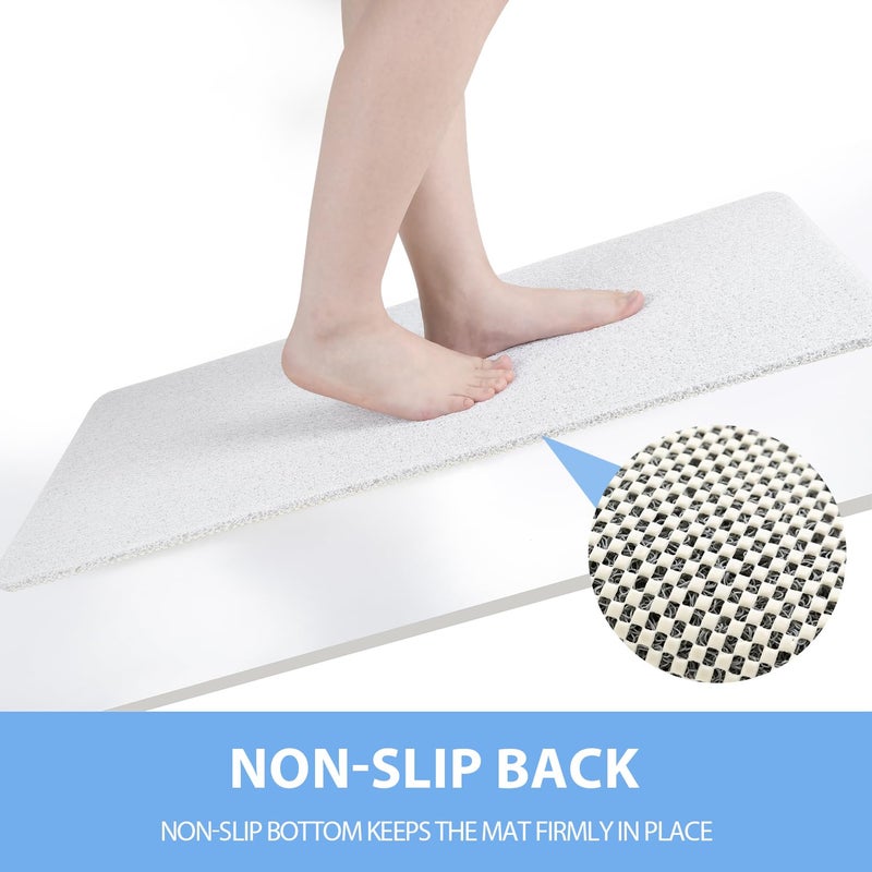 Hargiis Non-Slip Bathtub Mat, Anti Slip Shower Mat, Fast Drying Bathtub Mats, Foot Scrubber Mat, Anti Slip Mat for Tub, Floor, Bathroom, Kitchen, Home, Hotel (White 24"Ã—16") - Image 3