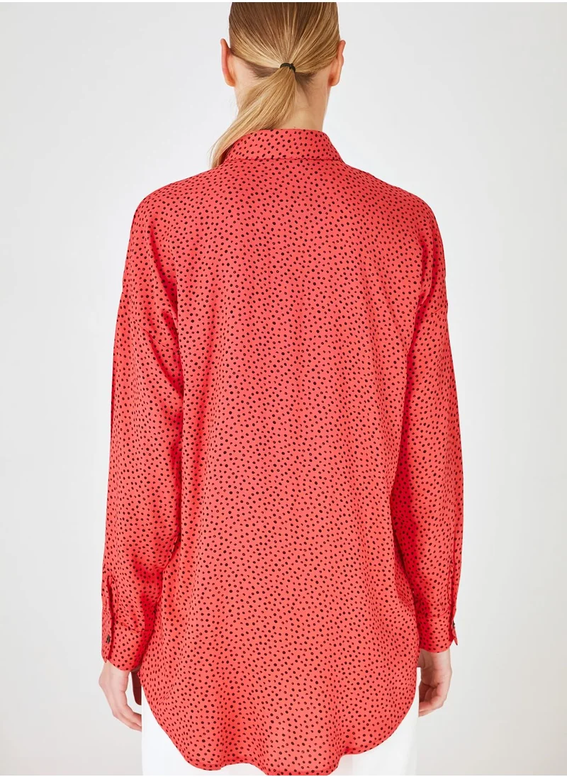 trendyol Button Down Printed Shirt