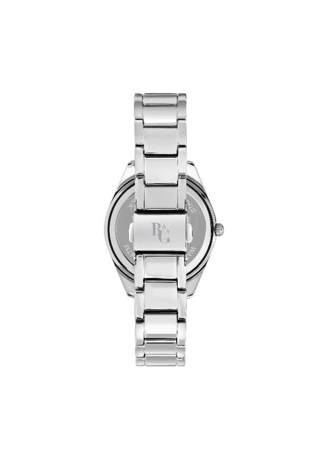 B&G Women's Pink Round Analog Dial with Silver Alloy Band Watch - 35mm - R3853327501 - Image 4