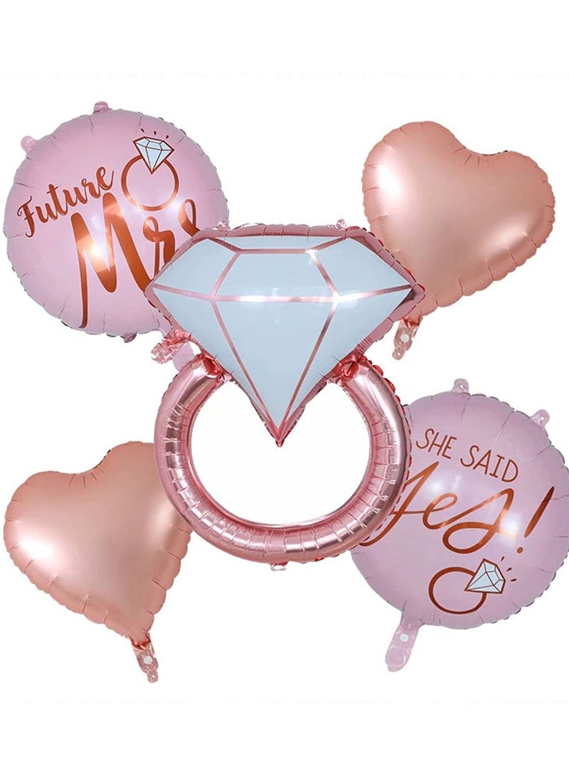 هايلاند 5 قطع المستقبل السيدة قالت نعم بالونات لتزيين حفلات العرسان دش البكالوريوس - Image 1