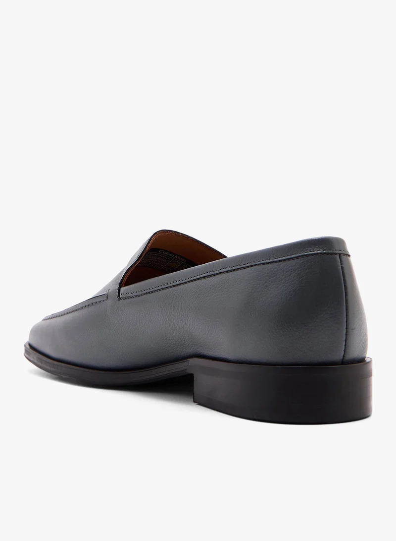 CALVIN KLEIN LEATHER SQUARE LOAFERS