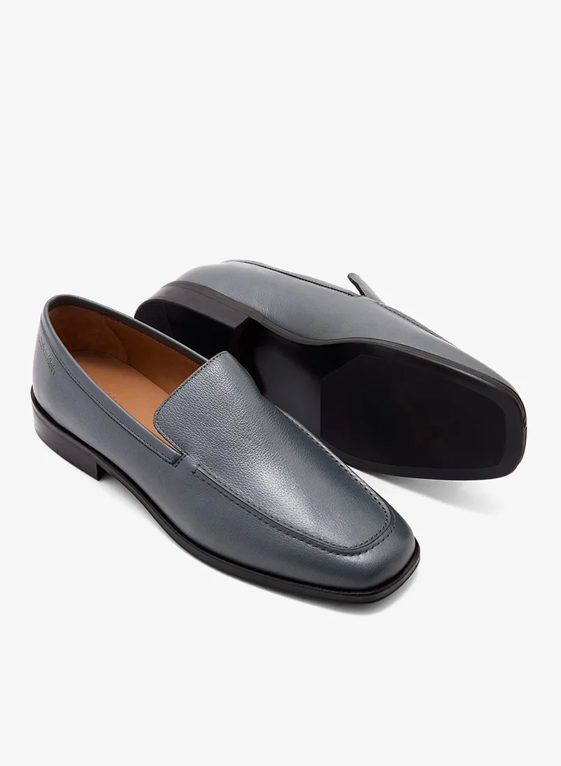 CALVIN KLEIN LEATHER SQUARE LOAFERS