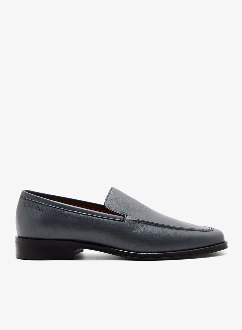 CALVIN KLEIN LEATHER SQUARE LOAFERS