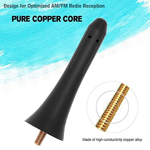 KSaAuto 3 inch Rubber Antenna for Mazda Miata MX-5 RF ND NC 2006-2024 ┃ OEM NF47-66-A30A, Sporty Line Design Improves Appearance ┃ Reduces Wind Resistance and Noise - Image 4
