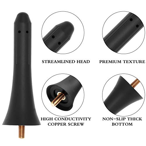 KSaAuto 3 inch Rubber Antenna for Mazda Miata MX-5 RF ND NC 2006-2024 ┃ OEM NF47-66-A30A, Sporty Line Design Improves Appearance ┃ Reduces Wind Resistance and Noise - Image 3