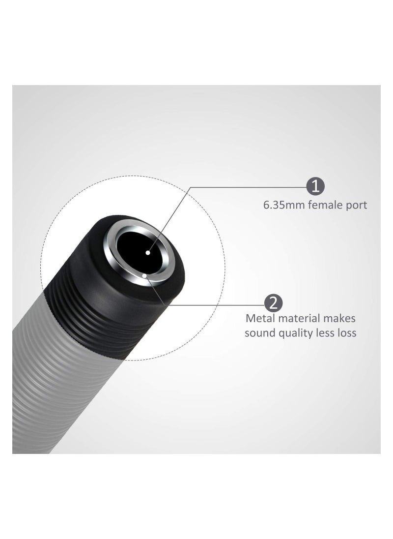 SYOSI 3 Pcs 1/4 Inch TRS/TS Coupler Female to Female Audio Connector, 6.35 mm TRS Stereo and Mono Jack Adapter Joiner, Extension Connector for Amplifier Speaker Guitar Sound  - Image 2
