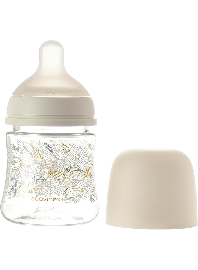 SUAVINEX Sx Pro Feeding Wide Neck Physiological Silicone Teat Bottle 0 Months 150Ml S Fs Grey Gold - Image 1