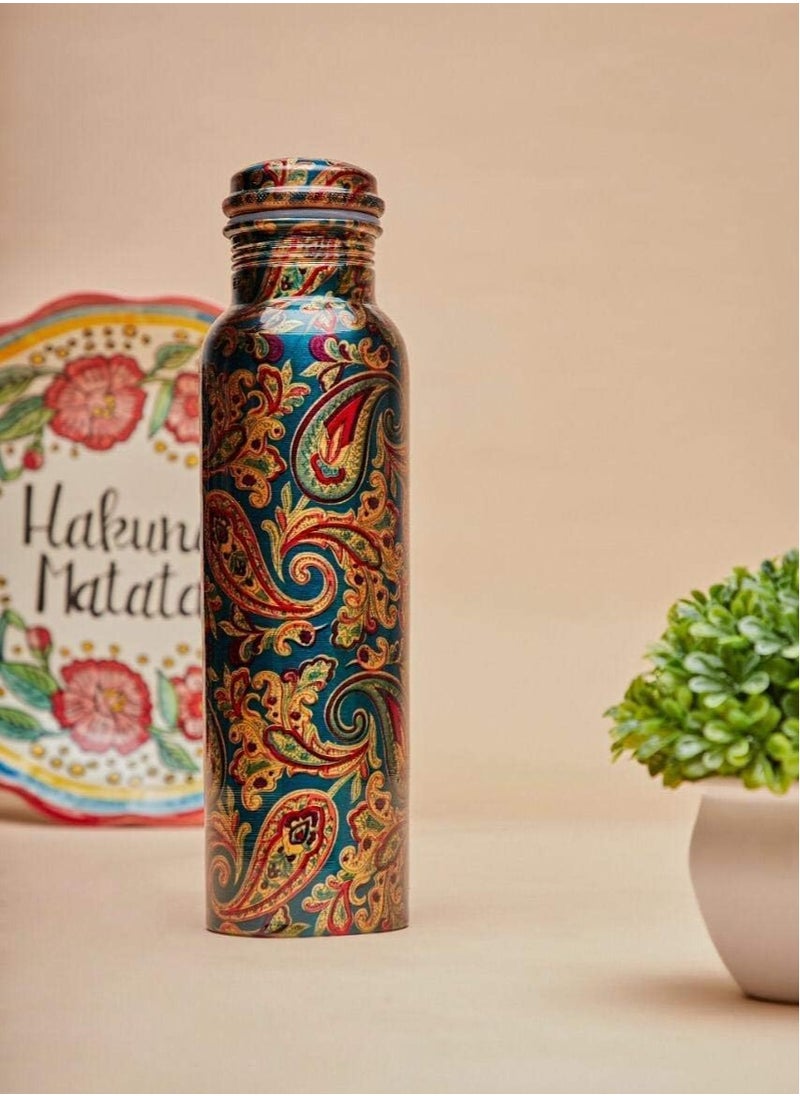 Ak Brass Products - Copper Craft 1L Premium Printed Copper Bottle - Image 1