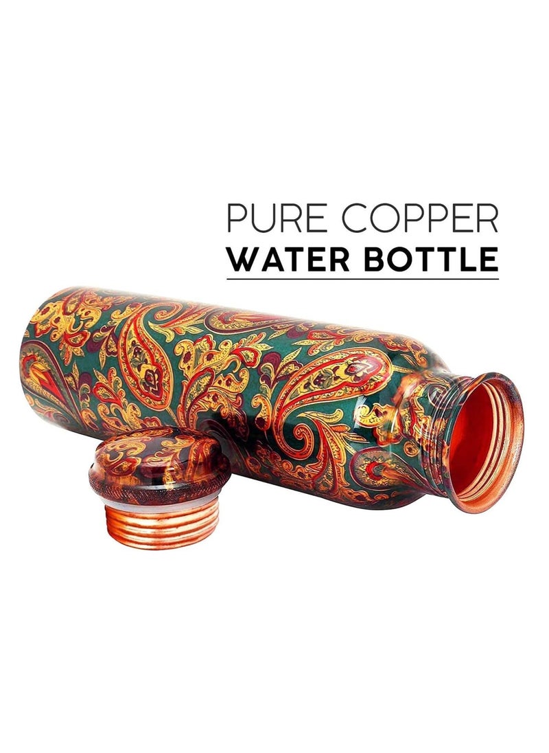 Ak Brass Products - Copper Craft 1L Premium Printed Copper Bottle - Image 1