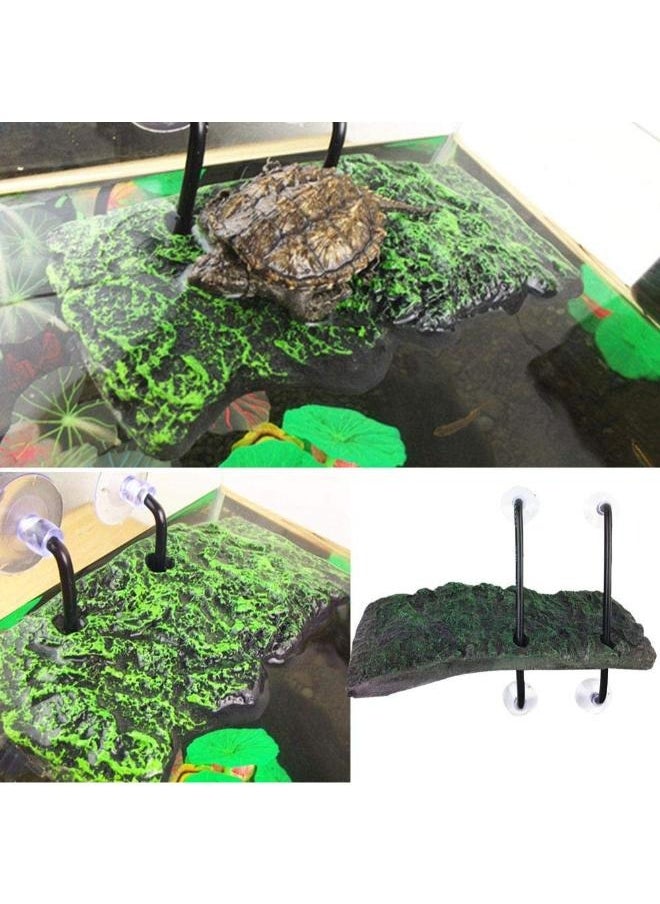B&K – Turtle Basking Platform, Automatic Floating Rectangular Aquarium Fish Tank Adjustable Reptile Resting Terrace Tortoise Climbing Platform