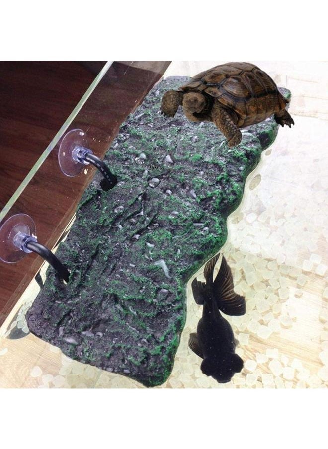 B&K – Turtle Basking Platform, Automatic Floating Rectangular Aquarium Fish Tank Adjustable Reptile Resting Terrace Tortoise Climbing Platform