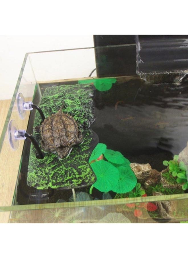 B&K – Turtle Basking Platform, Automatic Floating Rectangular Aquarium Fish Tank Adjustable Reptile Resting Terrace Tortoise Climbing Platform