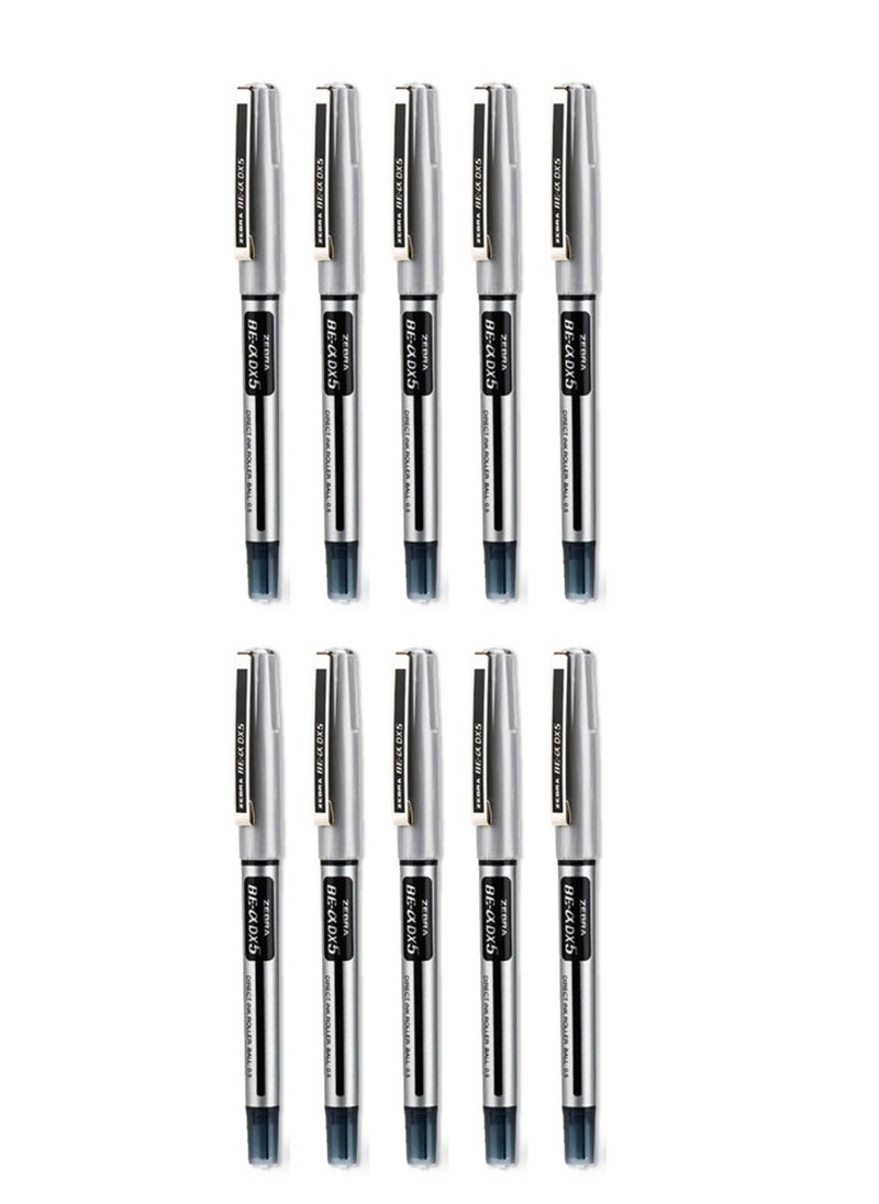 ZEBRA DX5 Needle Point Rollerball Black Ink Pen 0.5 mm Fine Tip  - Image 1