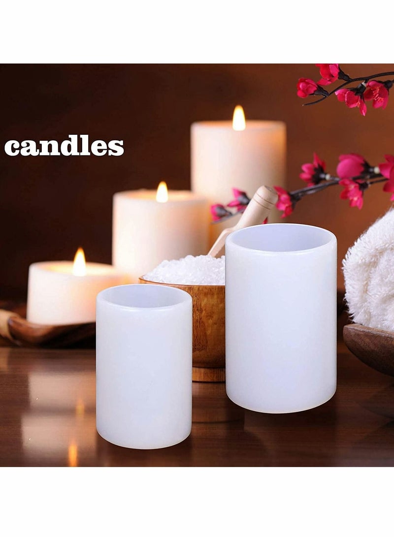 Captaintech 2pcs Silicone Candle Molds for Candle Making, 2 Sizes Cylinder Resin Molds for Making Aromatherapy Candles DIY Casting Epoxy Mold for Resin, Soap, Flower Specimen, Insect Specimen, Clay Craft - Image 3