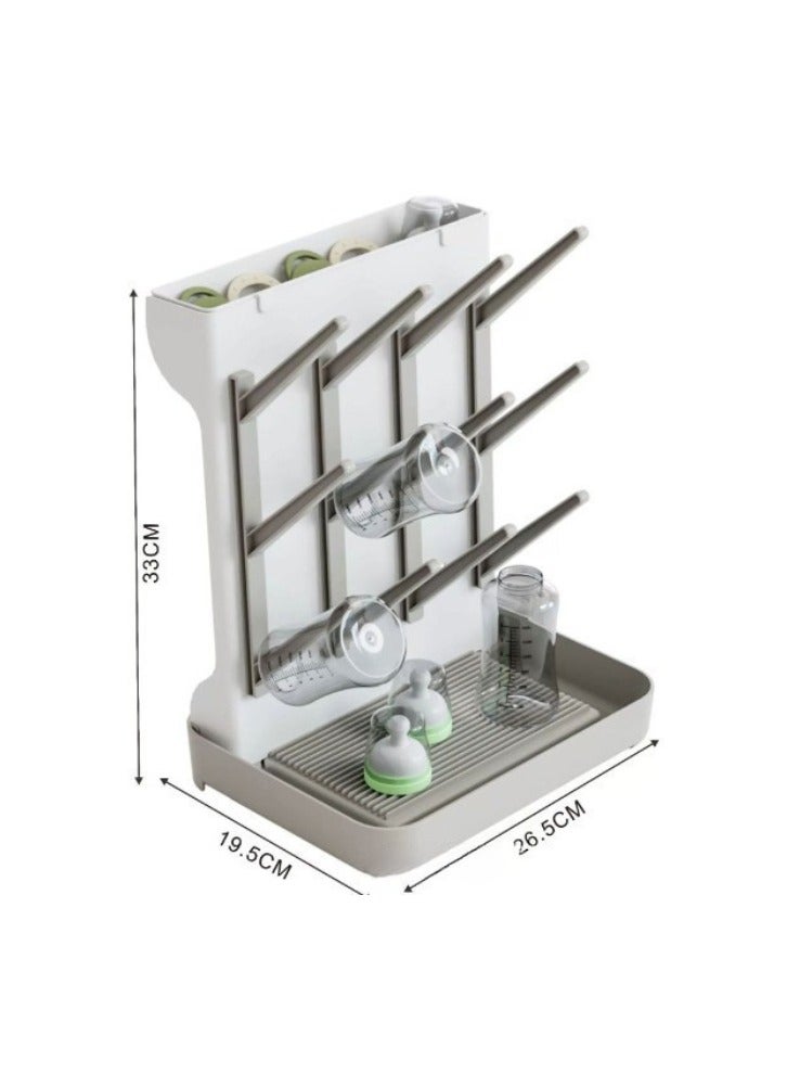 Turtees Multifunction Baby Bottle Dryer Rack with Drip Tray – Space Saving Drying Stand for Bottles, Nipples & Accessories - Image 2