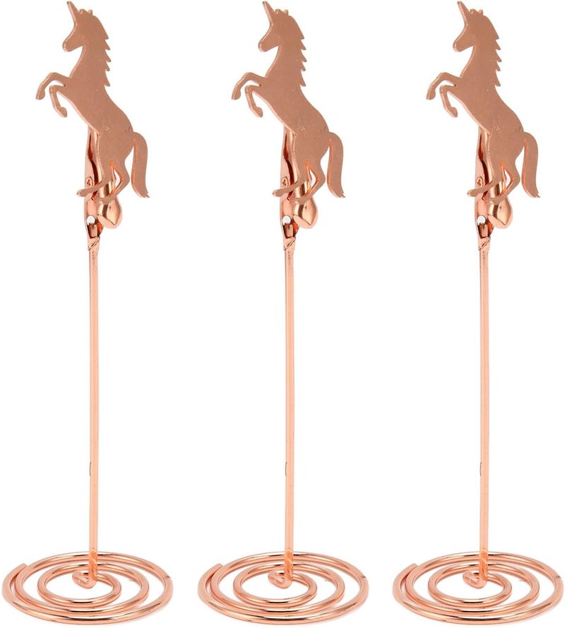 10pcs Metal Place Card Holders, Electroplated Iron Table Number Holders, Cute Horse Shape - Durable Sturdy Design, Non Slip Feature, Perfect for Weddings Parties Banquets - Image 3