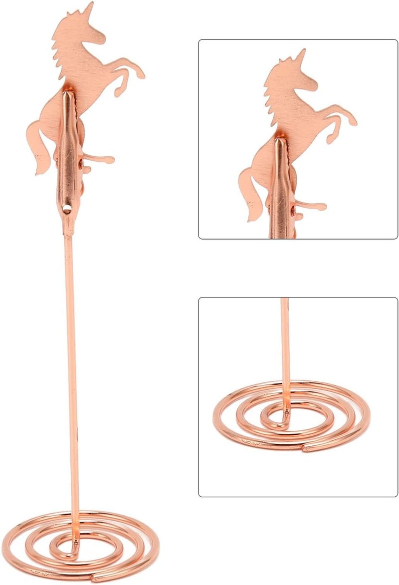 10pcs Metal Place Card Holders, Electroplated Iron Table Number Holders, Cute Horse Shape - Durable Sturdy Design, Non Slip Feature, Perfect for Weddings Parties Banquets - Image 2