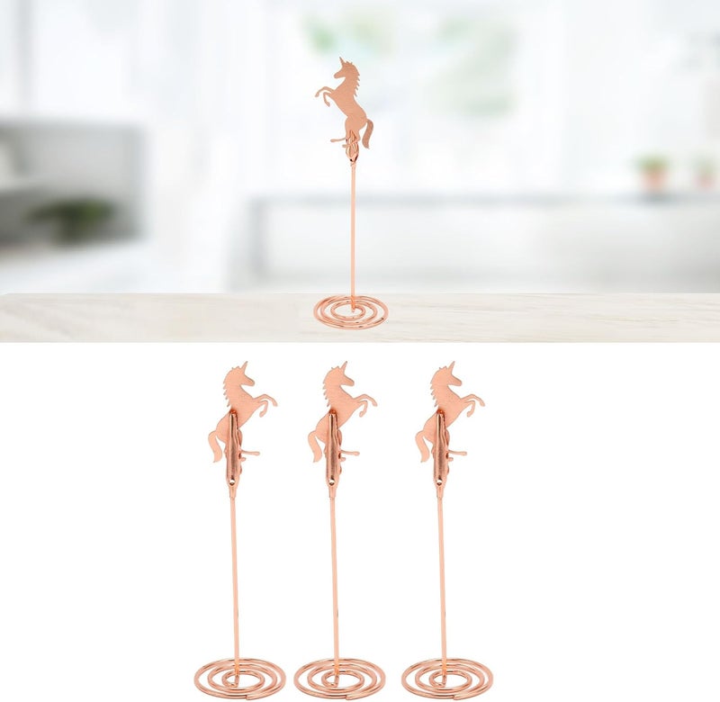10pcs Metal Place Card Holders, Electroplated Iron Table Number Holders, Cute Horse Shape - Durable Sturdy Design, Non Slip Feature, Perfect for Weddings Parties Banquets - Image 4