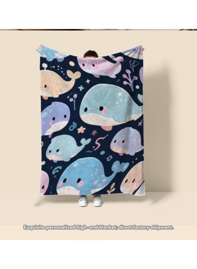 general Baby and children's cartoon flannel thin blanket (warm and comfortable, suitable for sleep, game use) 70cm*100cm