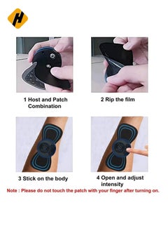 HuHa Body Massager,Neck Massage Machine Rechargeable Portable Wireless Mini Reusable Pain Relief EMS Massager with 8 Modes and 19 Levels for Shoulder,Arms,Legs  - Image 5