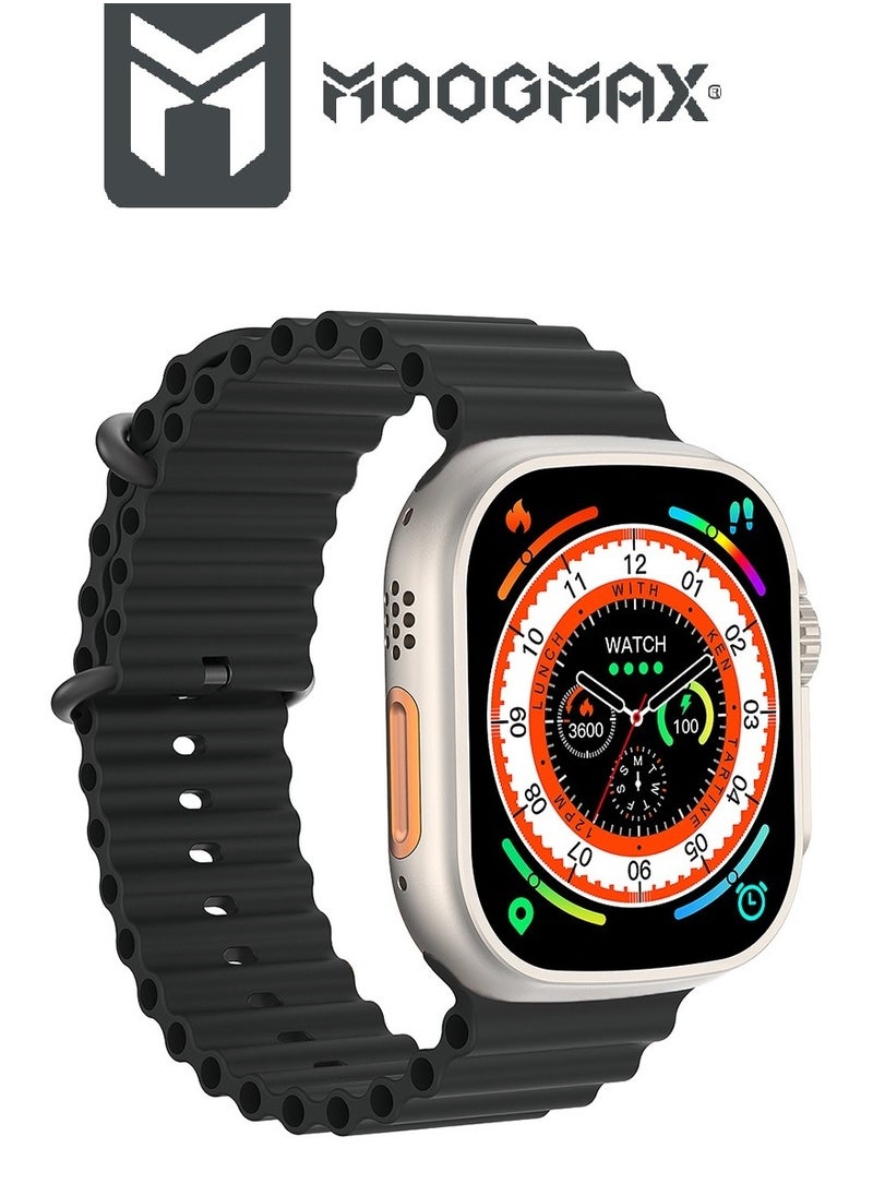 MOOGMAX - The Smart Bundle package 2-in-1, Ultra smart watch 49MM Titanium case, works with gestures, all sports modes, heart and sleep measurements, supports NFC. And TWS  Airbuds 4 earphones from Moogmax - Image 1