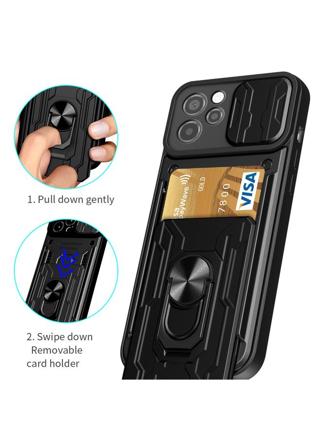 Zaboon Case For Huawei Nova Y61 4G Global Sliding Camshield TPU+PC Phone Case with Card Slot - Image 3