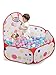 ZimiTeda Red Dot Kids Ball Pit for Toddler with Basketball Hoop Foldable PopUp Baby Ball Pool for Girls Boys Indoor Outdoor Game 4724120cm Wide Plyahouse Tent Balls NOT Included - Image 2