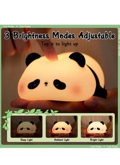 TIGER Children's Night Light Panda Lamp – 3 Light Modes, Dimmable with Timer, Touch Control, Silicone Night Light, USB Rechargeable, Cute Baby Nursing Light for Kids  - Image 2