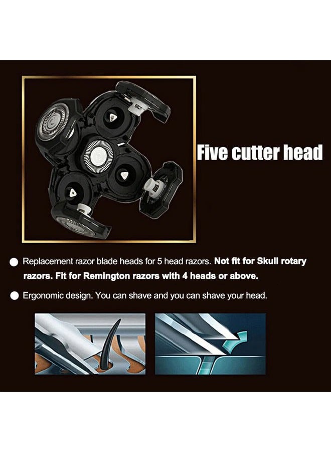 HONUTIGE Replacement Shaver Head Blade,5 Heads Beard Replacement Blade,Universal Easy Install Electric Razor Shaver Head for Head and Face - Image 4