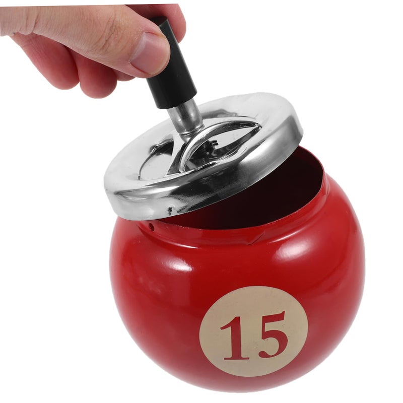 Automatic Windproof Metal Ashtray Portable Lightweight Ash Holder for Home Office Events - Image 5