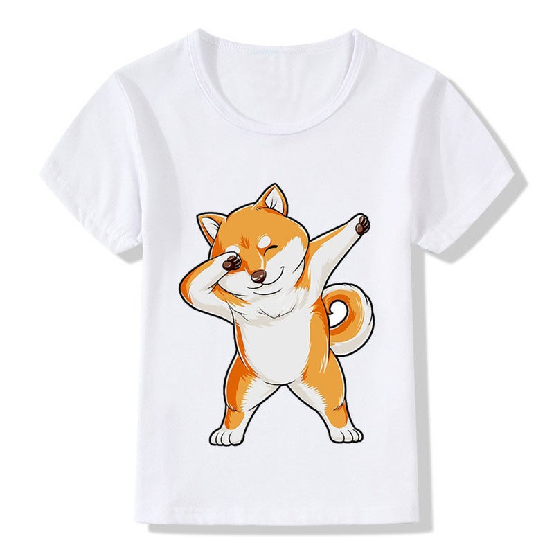 [Spot] Wisht Shirt Cute Men'S And Women'S Hip Hop Hiphop Printed Children'S Clothes Girls Round Neck Short Sleeve T-Shirt - Image 1